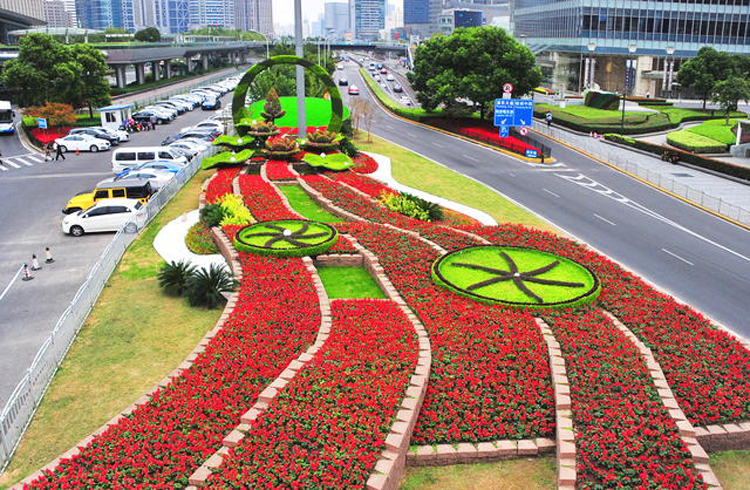 立體花壇,五色草造型,綠雕